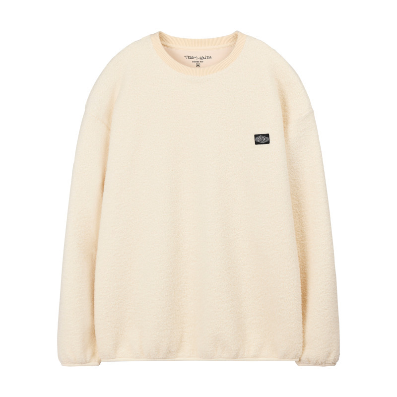 Teddy Smith - Sweat écru Uni Avec Une Coupe Droite Et Des Manches Longues - Beige Teddy Smith - Sweat écru Uni Avec Une Coupe Droite Et Des Manches Longues - Beige