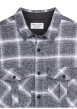Thumbnail Chemise grise à carreaux avec une coupe droite et un col à revers - Image 4