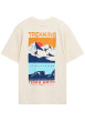 Thumbnail T-shirt écru à imprimé avec une coupe droite et des manches courtes - Image 2