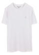 Thumbnail T-shirt blanc uni avec une coupe droite et des manches courtes
