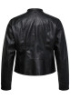 Thumbnail Blouson noir coupe ajustée pourvu d'un col montant et d'une fermeture zippée - Image 2