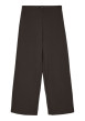 Thumbnail Pantalon chino chocolat en maille lisse pourvu d'une coupe évasée