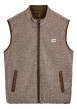 Thumbnail Sweat zippé beige uni avec une coupe droite et un col montant