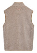 Thumbnail Sweat zippé beige uni avec une coupe droite et un col montant - Image 2