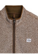 Thumbnail Sweat zippé beige uni avec une coupe droite et un col montant - Image 4