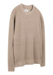 Thumbnail Pull beige uni avec une coupe droite et des manches courtes - Image 3