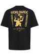 Thumbnail T-shirt en coton biologique noir à imprimé avec une coupe droite - Image 2
