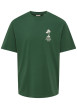 Thumbnail T-shirt en coton biologique vert à imprimé avec une coupe droite et un col rond