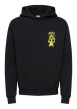 Thumbnail Sweat noir à imprimé avec une coupe droite et un col à capuche