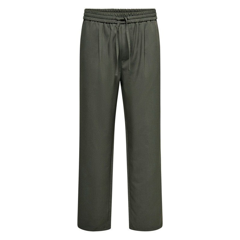Only&sons - Pantalon Jogging Kaki Uni Avec Une Coupe Droite Et Une Taille élastiquée - Vert Only&sons - Pantalon Jogging Kaki Uni Avec Une Coupe Droite Et Une Taille élastiquée - Vert