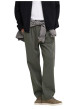 Thumbnail Pantalon jogging kaki uni avec une coupe droite et une taille élastiquée - Image 3
