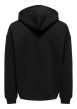 Thumbnail Sweat zippé noir uni avec une coupe droite et un col à capuche - Image 2