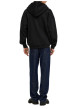 Thumbnail Sweat zippé noir uni avec une coupe droite et un col à capuche - Image 4