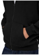 Thumbnail Sweat zippé noir uni avec une coupe droite et un col à capuche - Image 6