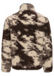 Thumbnail Manteau marron à motifs avec une coupe droite et un col montant - Image 2