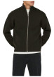 Thumbnail Gilet en coton mélangé marron uni avec une coupe droite et un col montant - Image 3