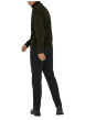 Thumbnail Gilet en coton mélangé marron uni avec une coupe droite et un col montant - Image 4