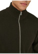 Thumbnail Gilet en coton mélangé marron uni avec une coupe droite et un col montant - Image 6