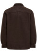 Thumbnail Chemise marron unie avec une coupe droite et un col à revers - Image 2