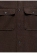 Thumbnail Chemise marron unie avec une coupe droite et un col à revers - Image 3