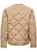 Thumbnail Blouson beige uni avec une coupe droite et une fermeture boutonnée - Image 2