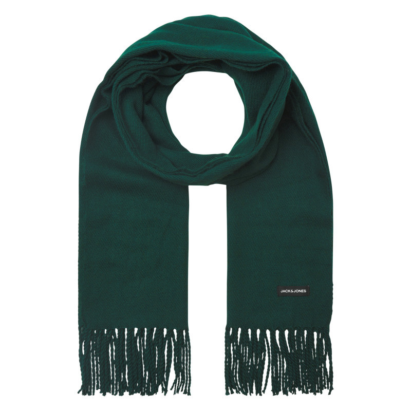 Premium - écharpe Verte Unie Avec Une étiquette De La Marque Jack & Jones Cousue - Vert