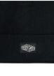Thumbnail Bonnet noir uni muni d'un large revers avec étiquette de la marque cousue - Image 3