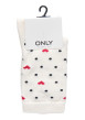 Thumbnail Chaussettes hautes en coton mélangé écru avec des pois et des cœurs - Image 2