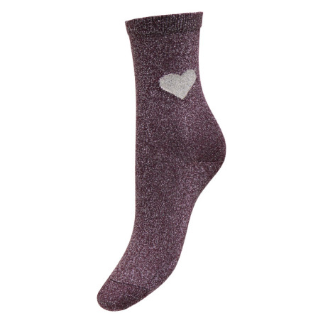 Chaussettes hautes bordeaux unies avec un...