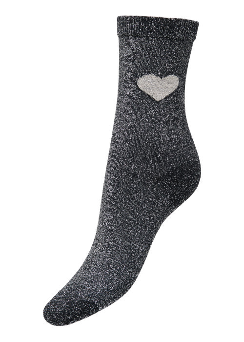 Chaussettes hautes noires unies avec un imprimé...
