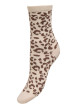 Thumbnail Chaussettes hautes en coton mélangé beige à motifs léopard