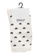 Thumbnail Chaussettes hautes en coton mélangé écru à motifs cœurs - Image 2