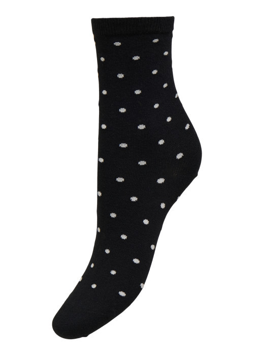 Chaussettes hautes en coton mélangé noire avec...