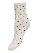 Thumbnail Chaussettes hautes en coton mélangé écru avec des motifs pois