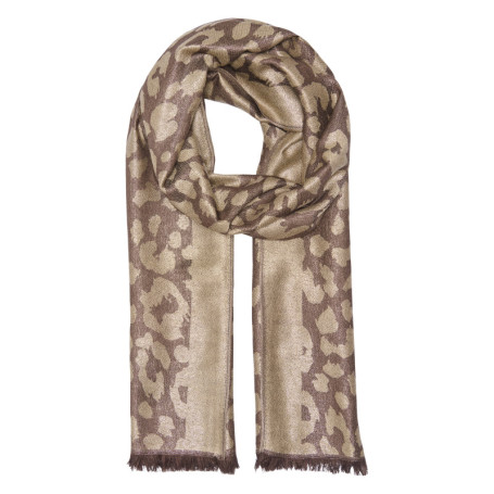 Foulard marron à motifs avec un imprimé...