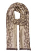 Thumbnail Foulard marron à motifs avec un imprimé animalier léopard sur l'ensemble