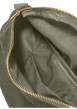Thumbnail Banane en coton kaki unie avec une fermeture zippée et une sangle - Image 3