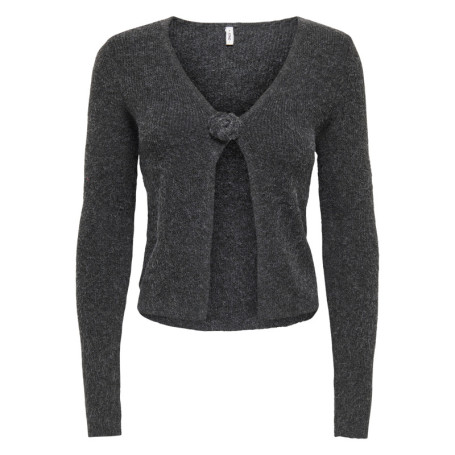 Gilet gris uni avec une coupe ajustée et des...