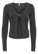 Thumbnail Gilet gris uni avec une coupe ajustée et des manches longues