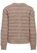 Thumbnail Gilet brun uni avec une coupe droite et des manches longues - Image 2