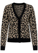 Thumbnail Gilet léopard à motifs avec une coupe droite et des manches longues