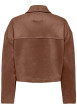 Thumbnail Blouson camel uni avec une coupe cropped et un col à revers - Image 2