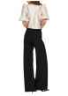 Thumbnail Pantalon jogging noir uni coupe bootcut et une taille élastiquée - Image 4