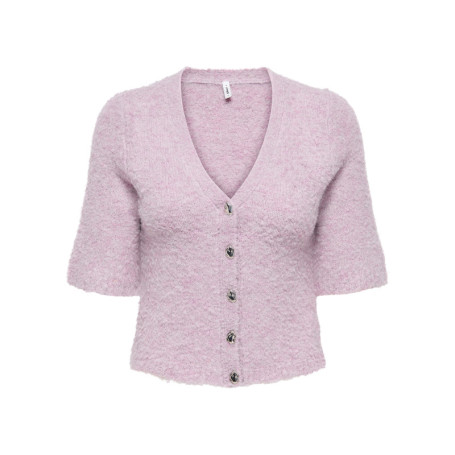 Gilet lilas uni avec une coupe droite et des...
