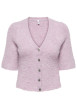 Thumbnail Gilet lilas uni avec une coupe droite et des manches courtes