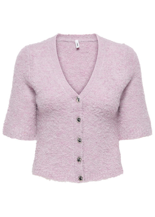 Gilet lilas uni avec une coupe droite et des...