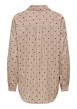 Thumbnail Chemisier beige à motifs avec une coupe droite et des manches longues - Image 2