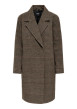 Thumbnail Manteau marron uni avec une coupe droite et un col à revers