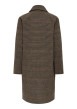 Thumbnail Manteau marron uni avec une coupe droite et un col à revers - Image 2