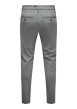 Thumbnail Pantalon chino gris uni avec une coupe slim muni d'un zip et d'un bouton - Image 2
